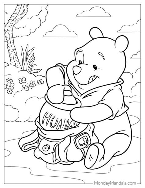 Winnie The Pooh Coloring Page Free Printable