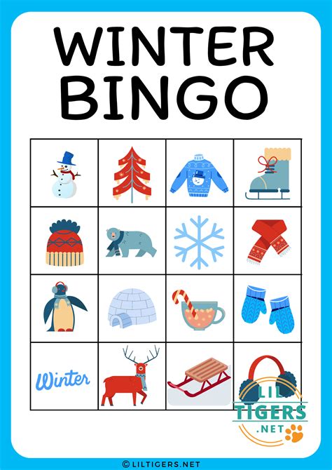 Winter Holiday Bingo Printable