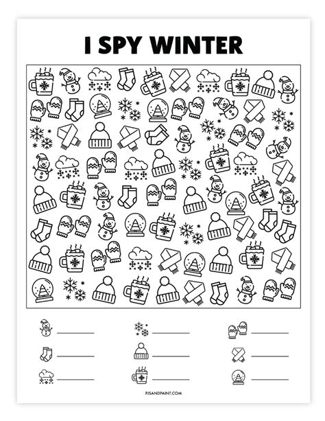 Winter I Spy Printable