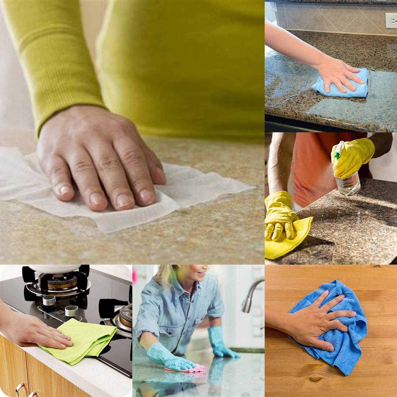 Wipe the countertop and sink regularly with a soft cloth and mild soap or cleaner Avoid using abrasive or acidic cleaners that can damage the surface