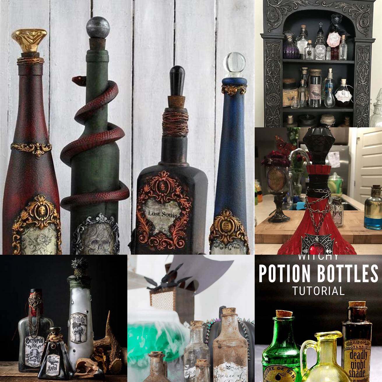Witch potion bottles