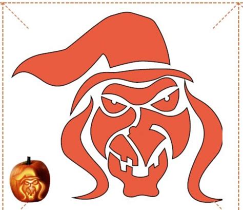 Witch Pumpkin Template