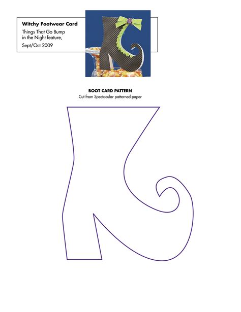 Witch Shoe Template