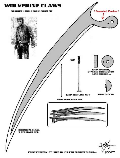 Wolverine Claws Template