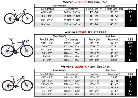 Womens Mtb Size Chart