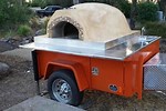 Wood-Burning Pizza Oven On the Trailer for Sale