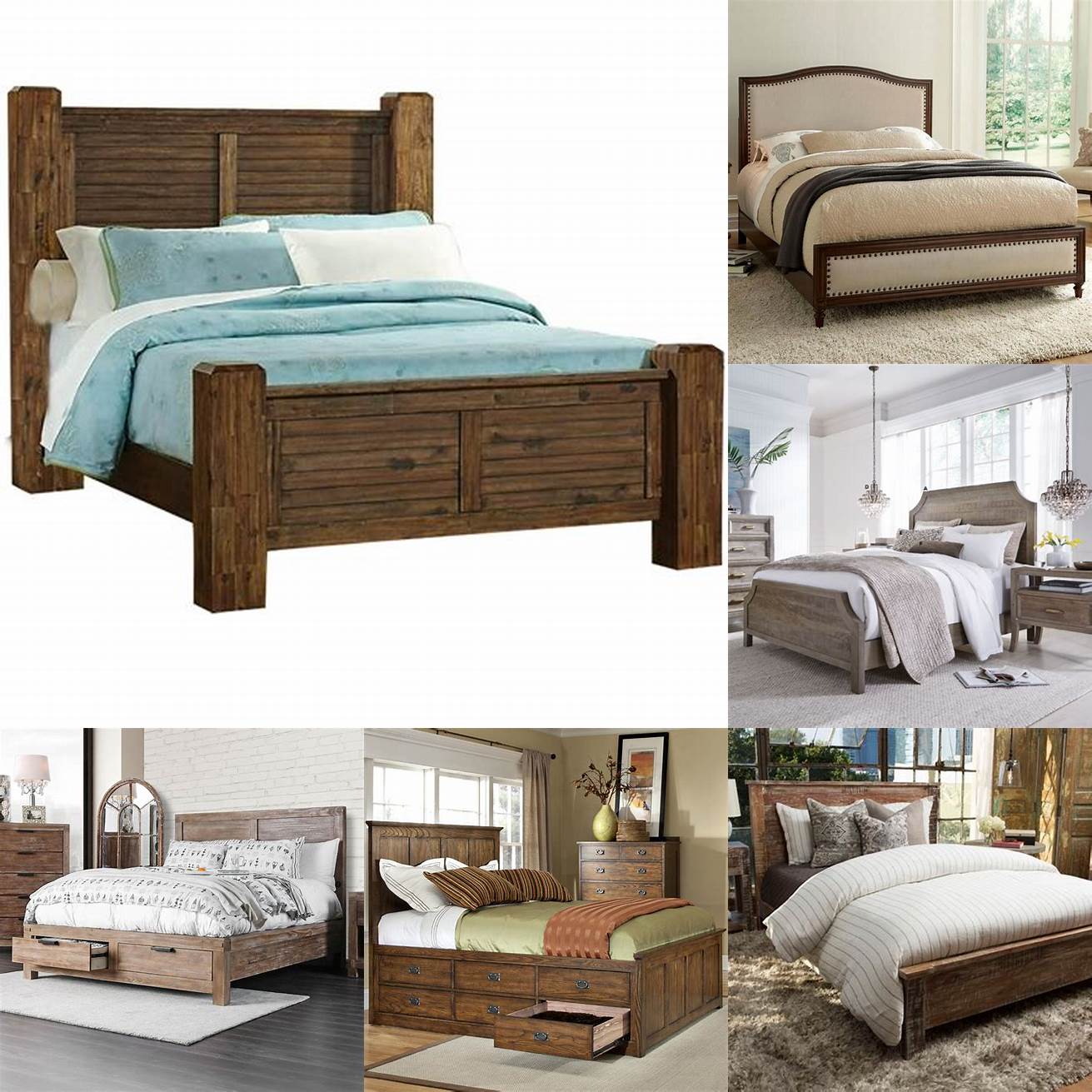 Wooden California King Size Bed Frame
