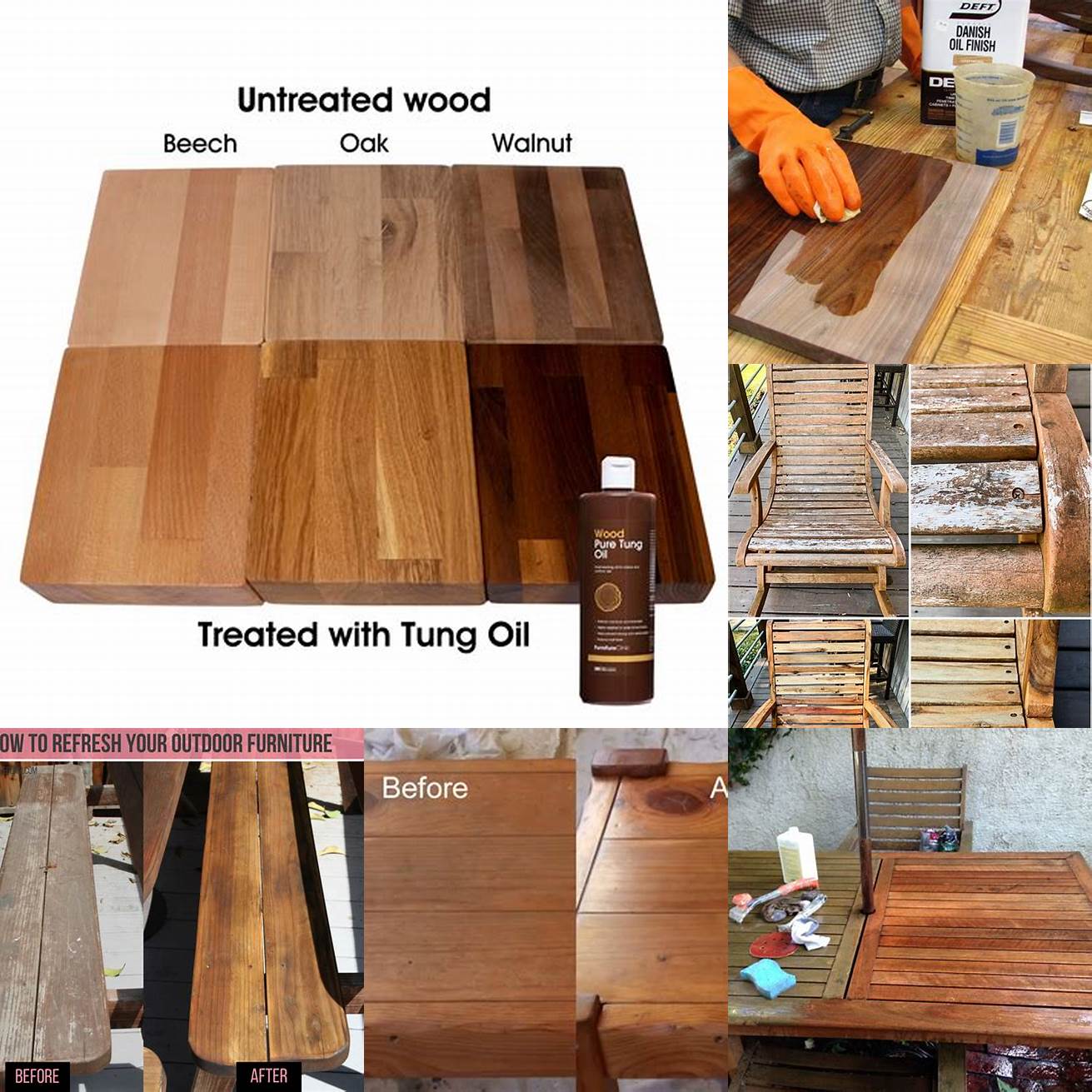 Wooden Surface Before Teak Oil