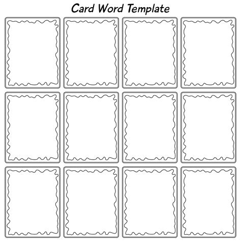Word Card Template