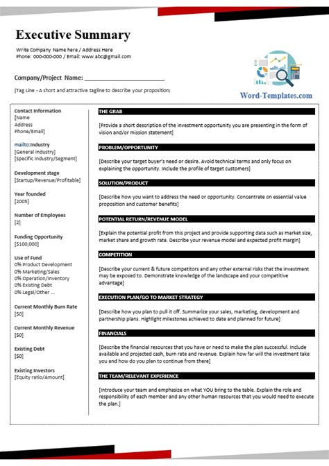 Word Executive Summary Template