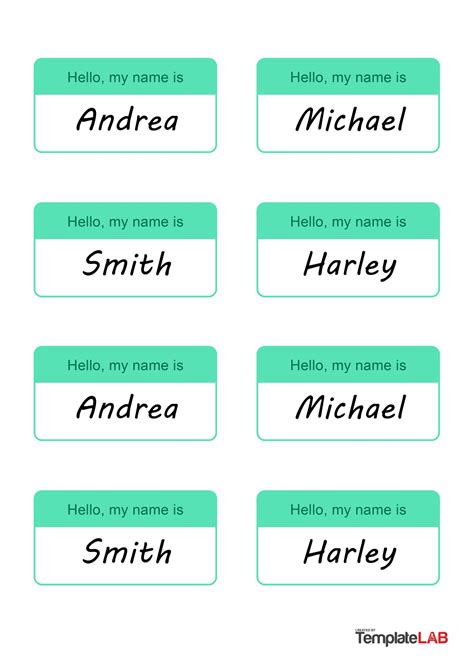 Word Name Tag Template