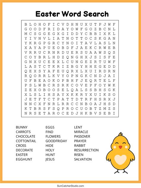 Word Search Printable Easter
