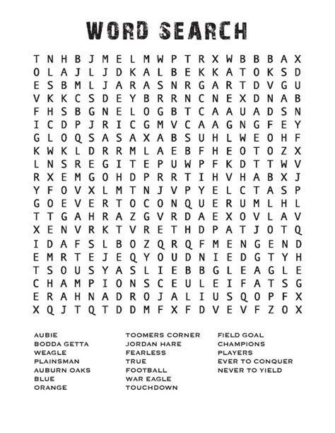 Word Search Sheets Printable