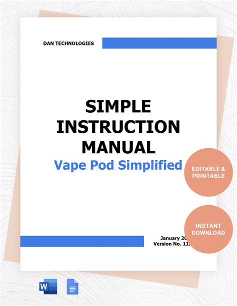 Word Template Instruction Manual