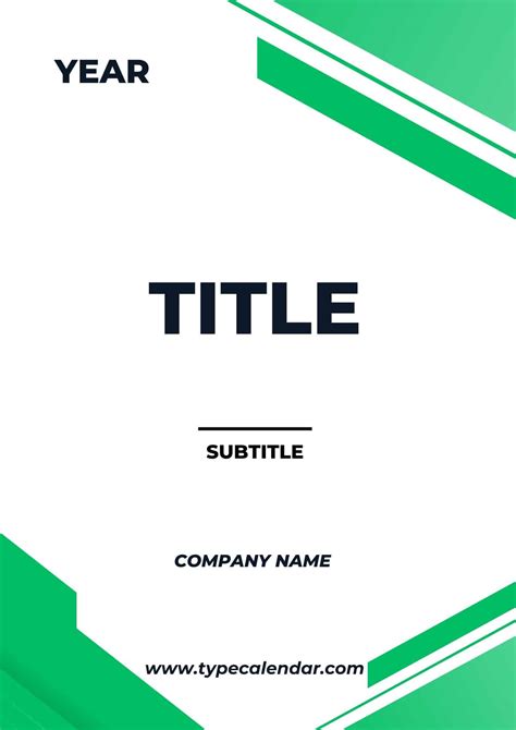 Word Title Page Template Free Download