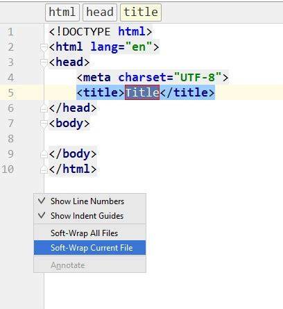 Word wrapping in PhpStorm