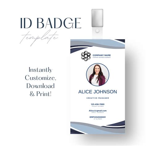 Work Badge Template