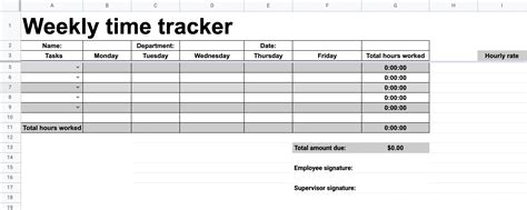 Work Hours Template
