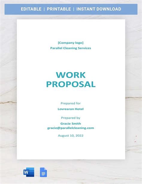 Work Proposal Template