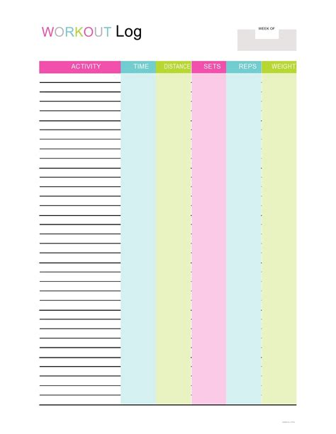 Workout Template Log
