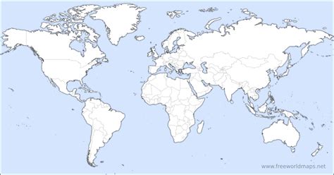 World Map Outline Printable Free