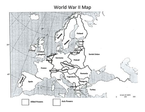 World War 2 Map Worksheets Printables
