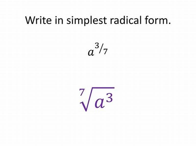 Write Expression In Radical Form