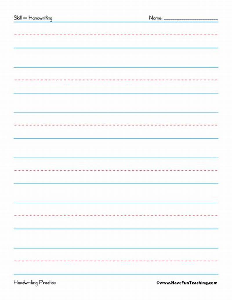 Writing Practice Paper Printable