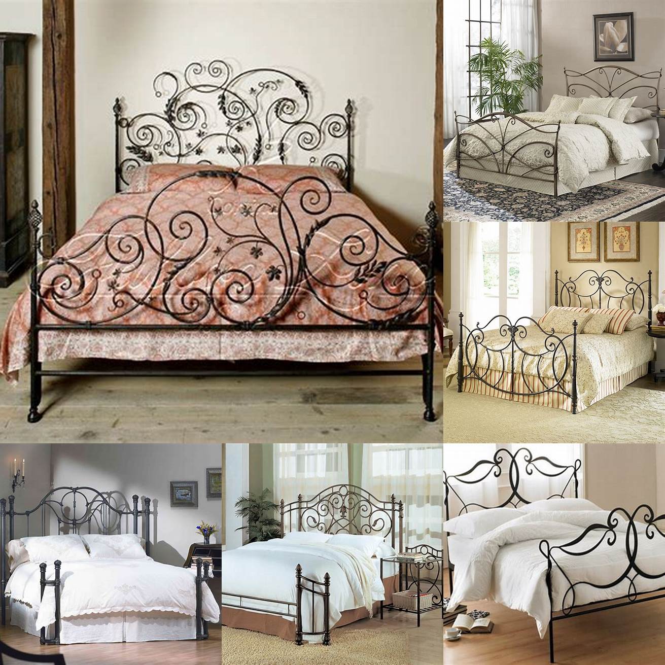 Wrought Iron Bed A wrought iron bed has a handmade and intricate design