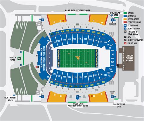 Wvu Football Stadium Seating Chart