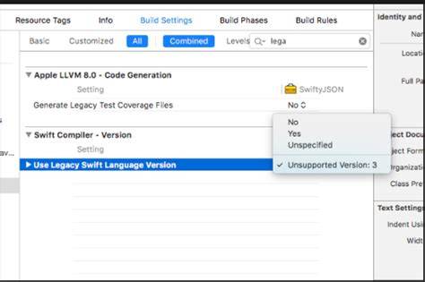 Xcode 8 Beta 3 Use Legacy Swift issue
