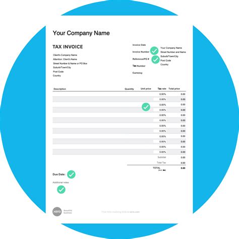 Xero Template Invoice