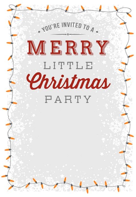 Xmas Invitation Templates Word