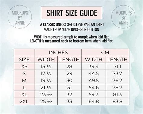 Xs Shirt Size Chart