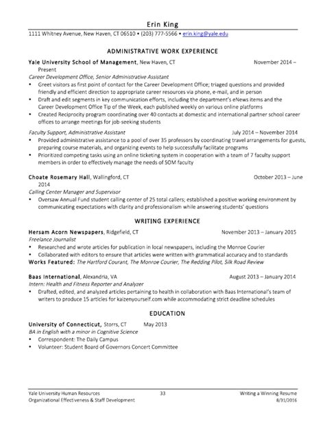 Yale Cv Template