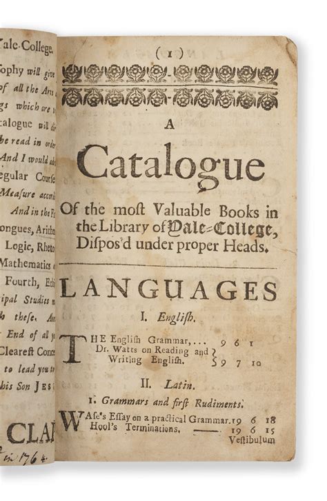 Yale Library Catalogue