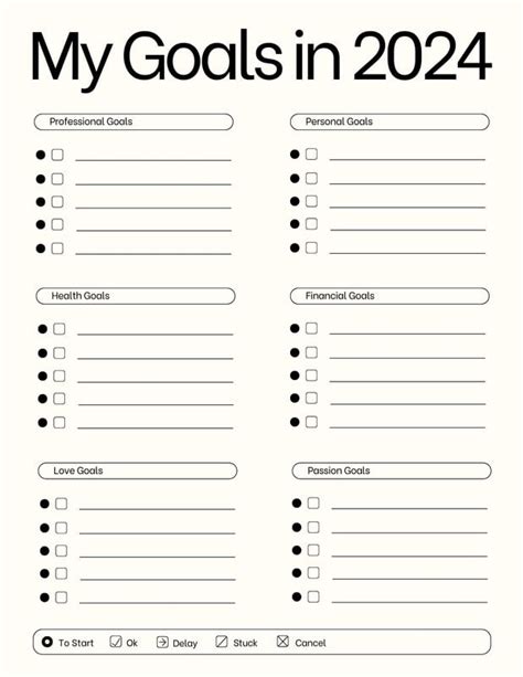 Yearly Goal Template