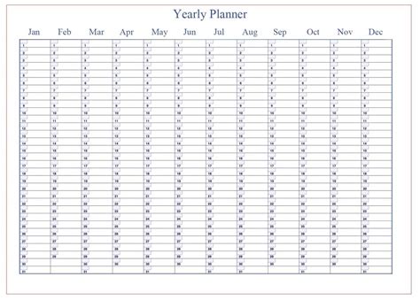 Yearly Planner Printable