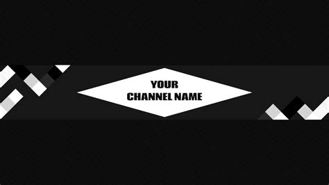 Youtube Banner Black Template