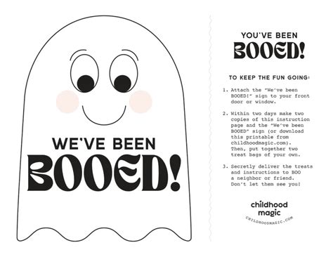 Youve Been Booed Printable