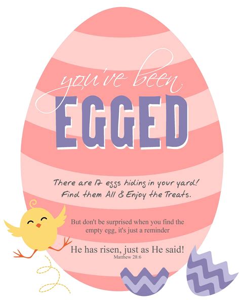 Youve Been Egged Free Printable