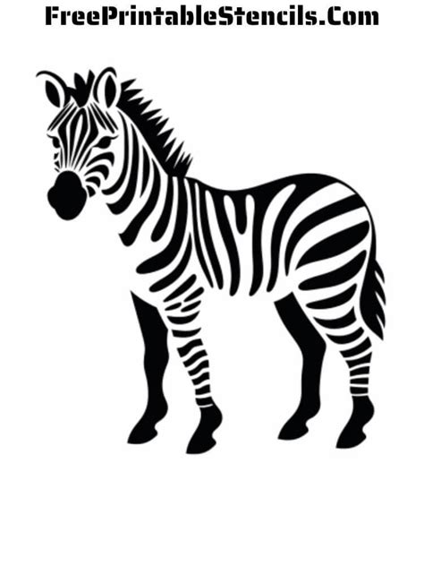 Zebra Printable Stencil