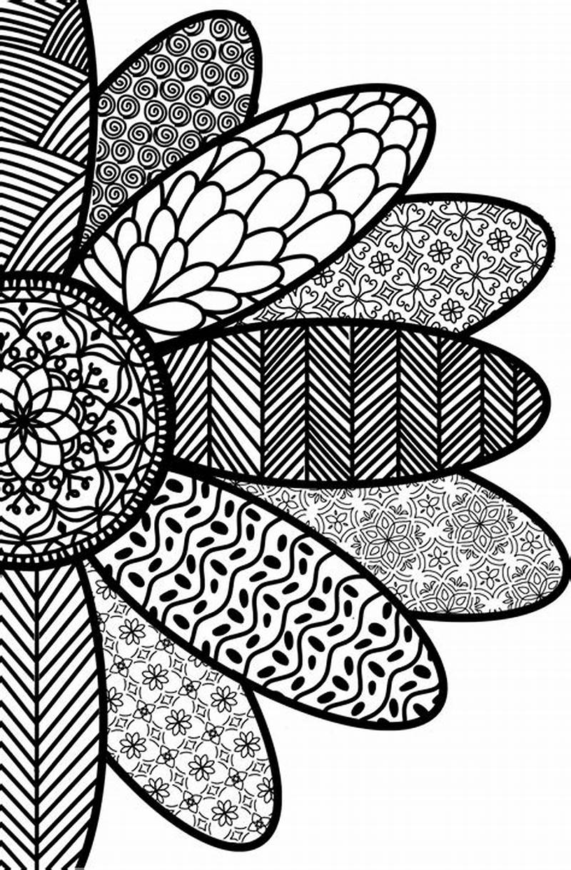 Zentangle Flower Pattern