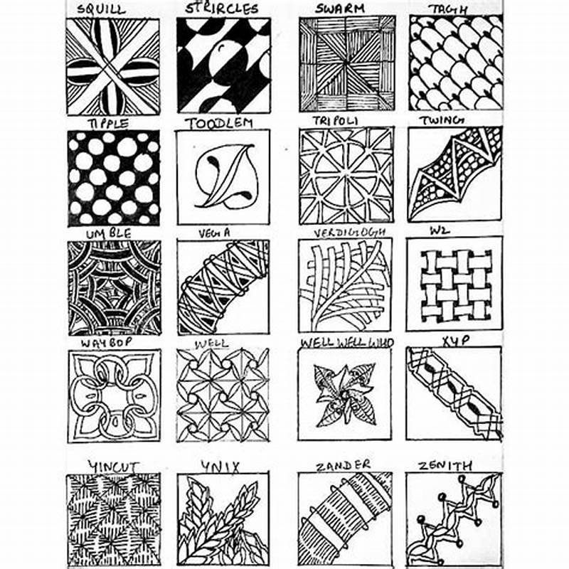 Zentangle Pattern Names