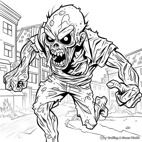 Zombie Coloring Pages