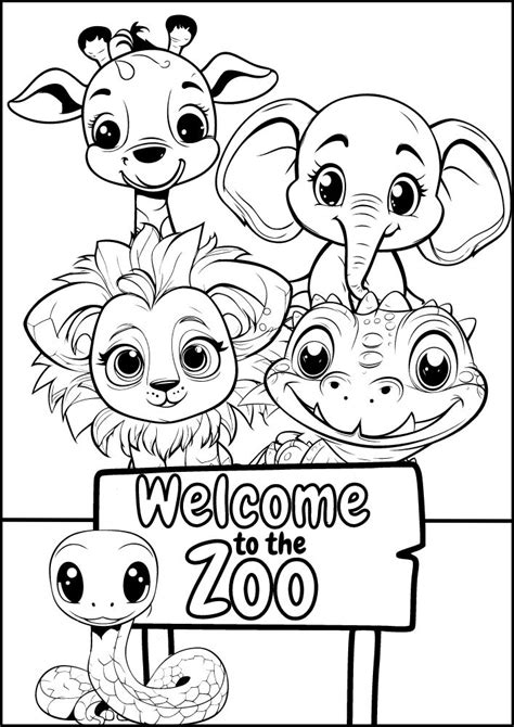 Zoo Coloring Pages Free Printable
