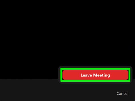 Zoom Meeting Leave Button