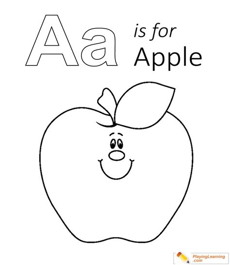 a is for apple coloring pages