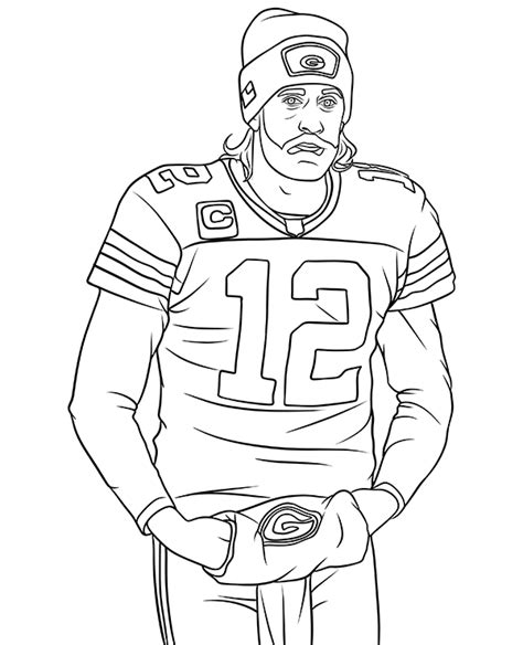 aaron rodgers coloring pages