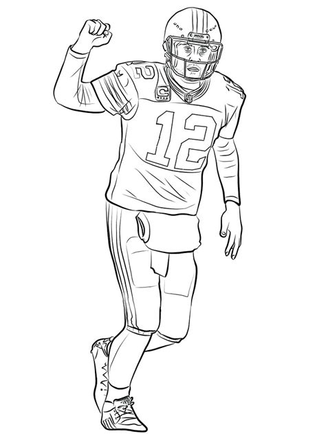 aaron rodgers coloring pages